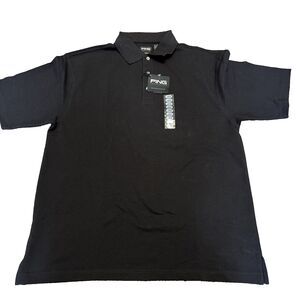 NWT Ping Collection Dry Fiber Dynamics Apricot Black Golf Polo Shirt Size L